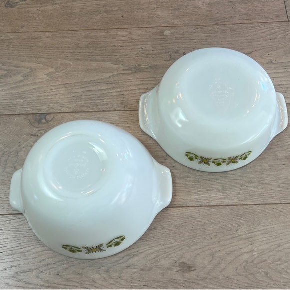 Vintage Anchor Hocking Meadow Green FireKing Dishes Set of 2 - Picture 6 of 15